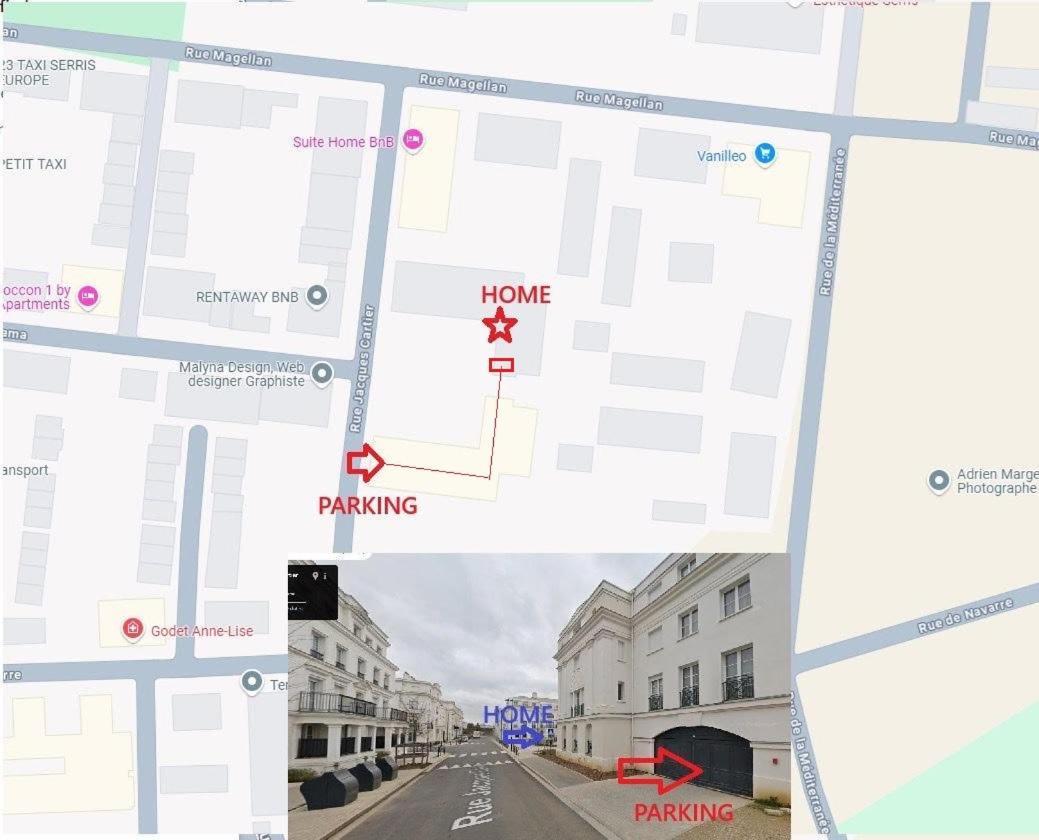Le Cartier Appt F3, 7Mn Disneyland, Parking,Terrace Serris Extérieur photo